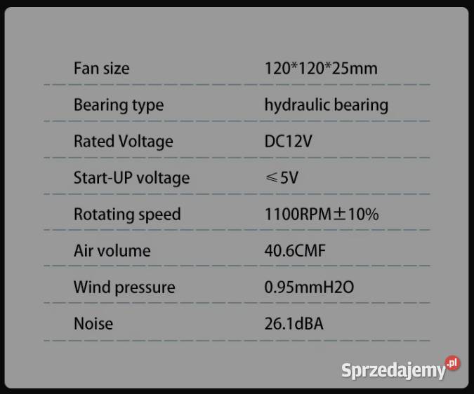 Wentylator 2 biały LED 120mm 12 RGB obudowa Elektronika Kraków