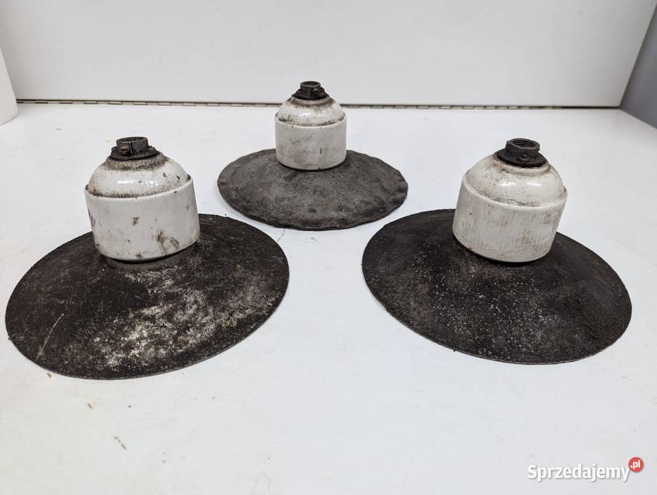 Lampy PRL loft zabytkowe wiszące talerzowe Krzeszowice