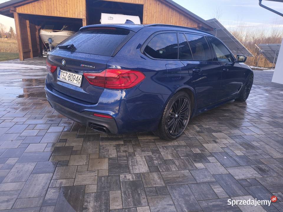 BMW m550 do xdrive 2019 lift 400 g31 niebieski Pacanów