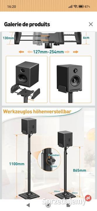 Elived Uniwersalny stojak na głośniki z Sosnowiec