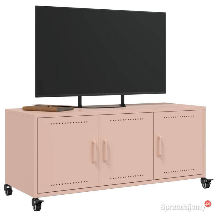 Szafka RTV różowa 1005x39x435 stal WM846645 mazowieckie Warszawa