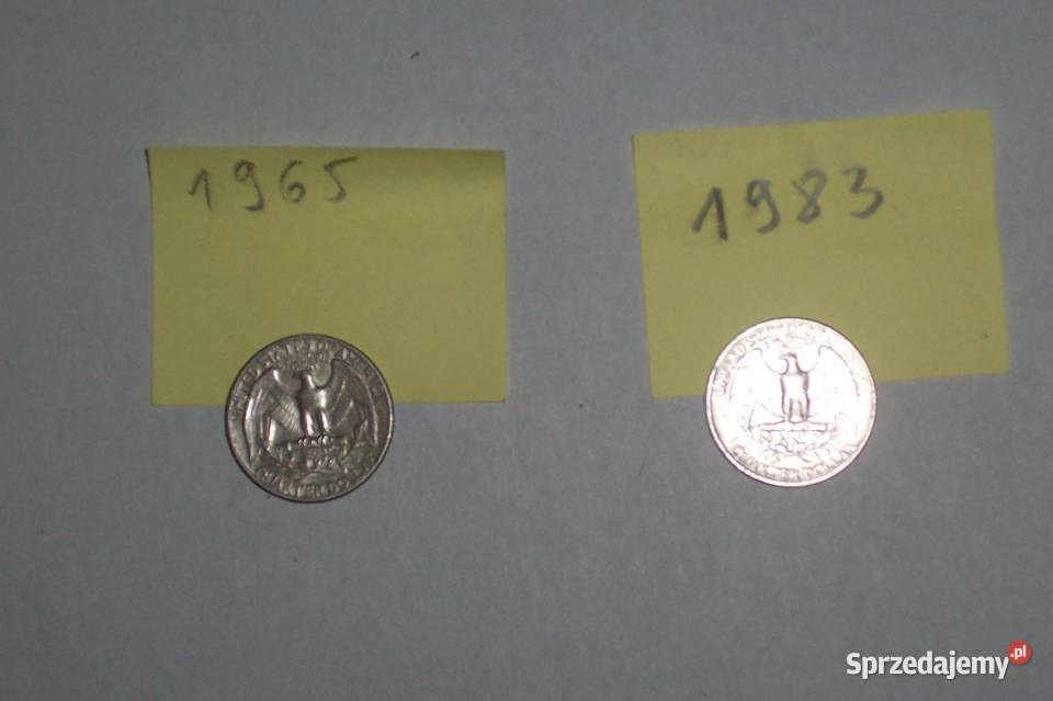 Moneta quarter dollar liberty 1965, 1966 i 1983 kolekcjon