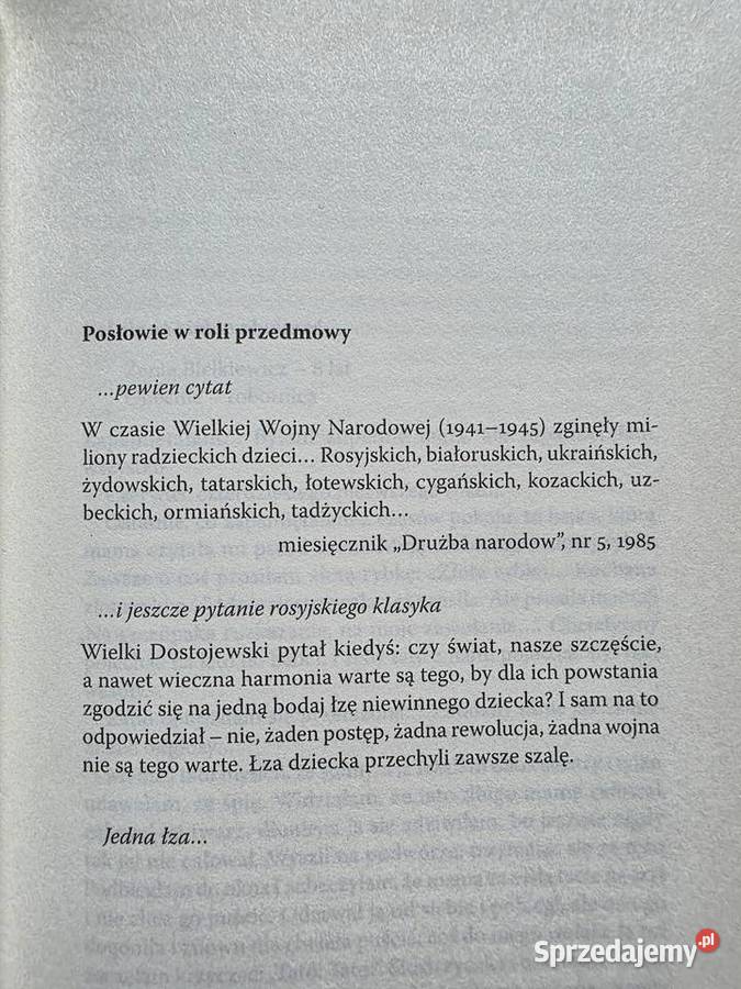 Swietłana Aleksijewicz Ostatni świadkowieUtwory Kraków