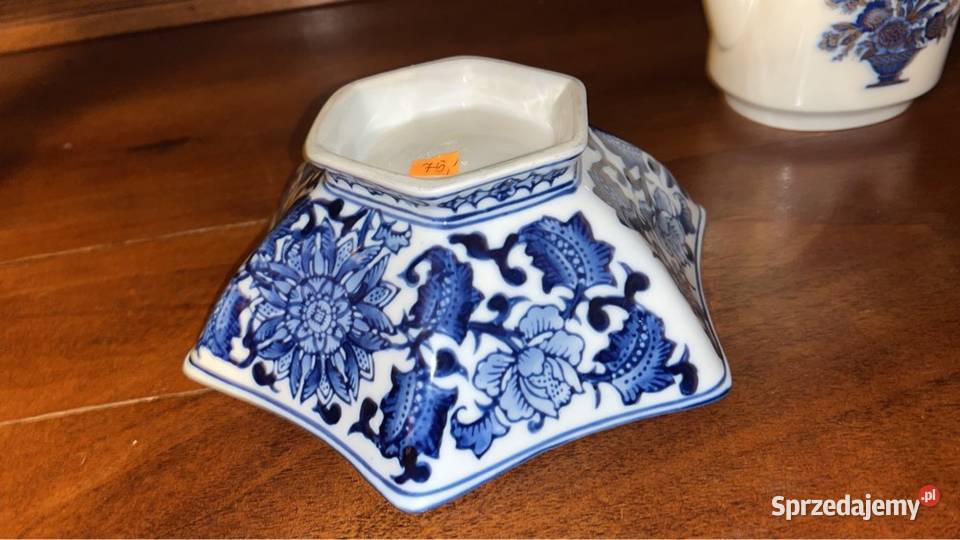 Wyciskacz do owoców Kobalt Sygnowany Porcelana i szkło Gdańsk