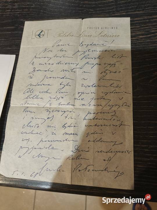 Sprzedam stary list z fotografią Jerzy Połomski śląskie Bytom