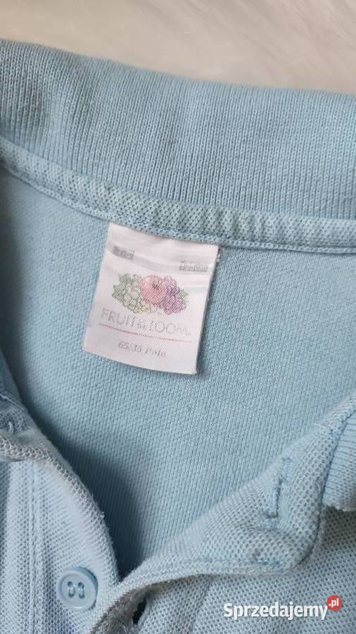 Błękitna koszulka polo SM Fruit of the Loom Bez wzoru małopolskie Olkusz sprzedam