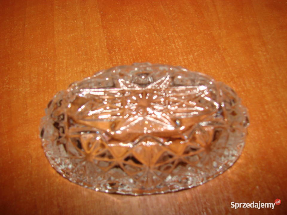 mała szklana żardiniera PRL Pruszcz Gdański