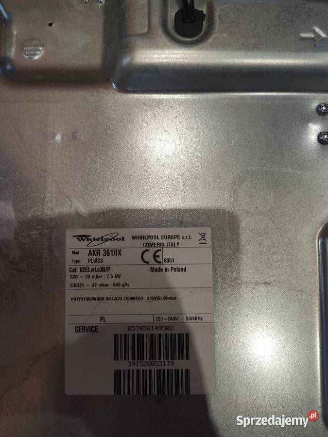 Płyta gazowa Whirlpoll AKR 361IX Dom i Ogród Białystok