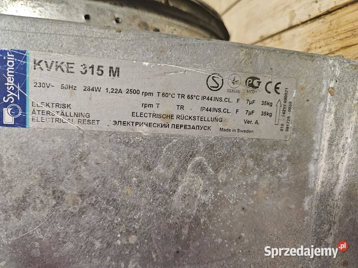 KVKE 315M wentylator promieniowy kanałowy śląskie Pszczyna