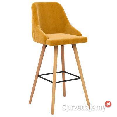 vidaXL Stołki barowe 2 żółte obite mazowieckie Warszawa sprzedam