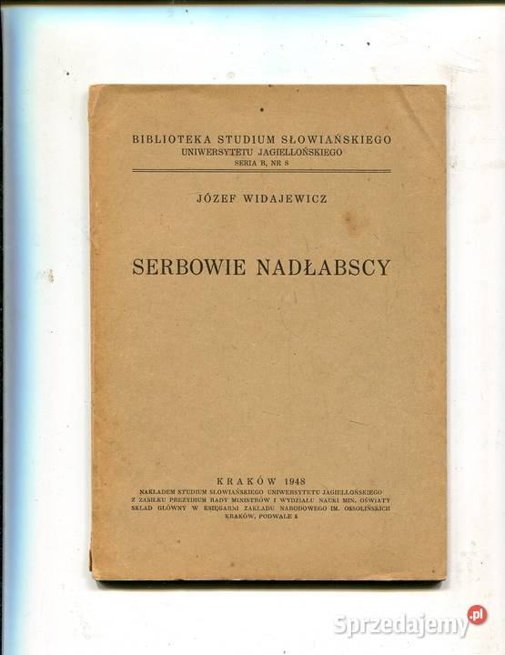 Serbowie Nadłabscy Józef Widajewicz zachodniopomorskie Szczecin sprzedam