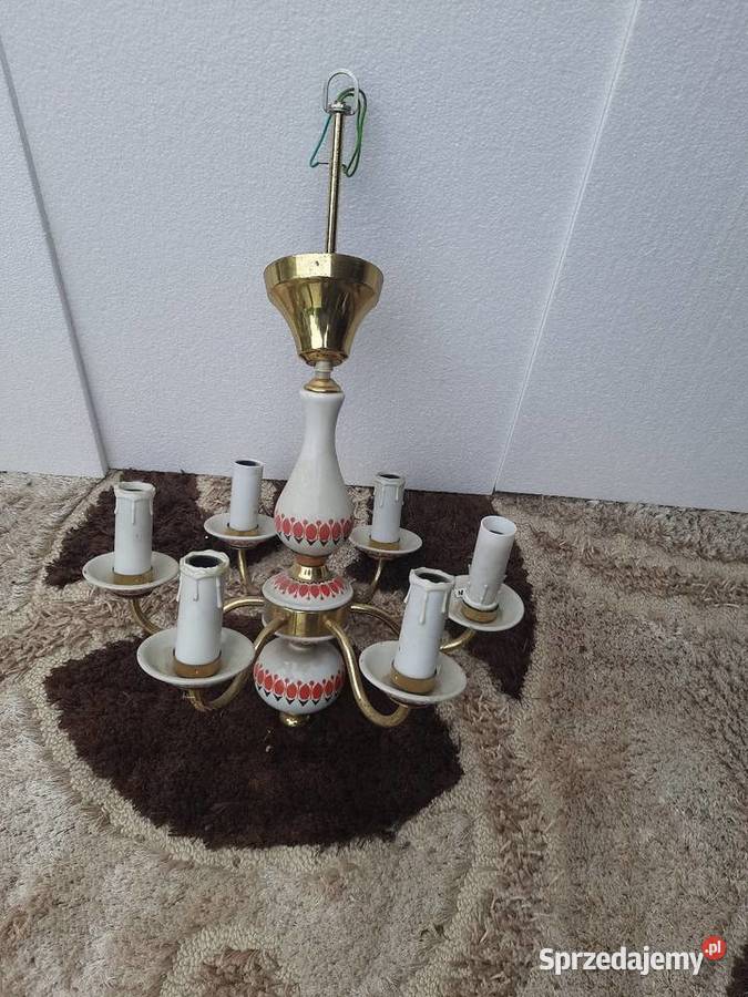 Żyrandol porcelanowy duży ładny żyrandol lampa Lampy wiszące Trzebinia