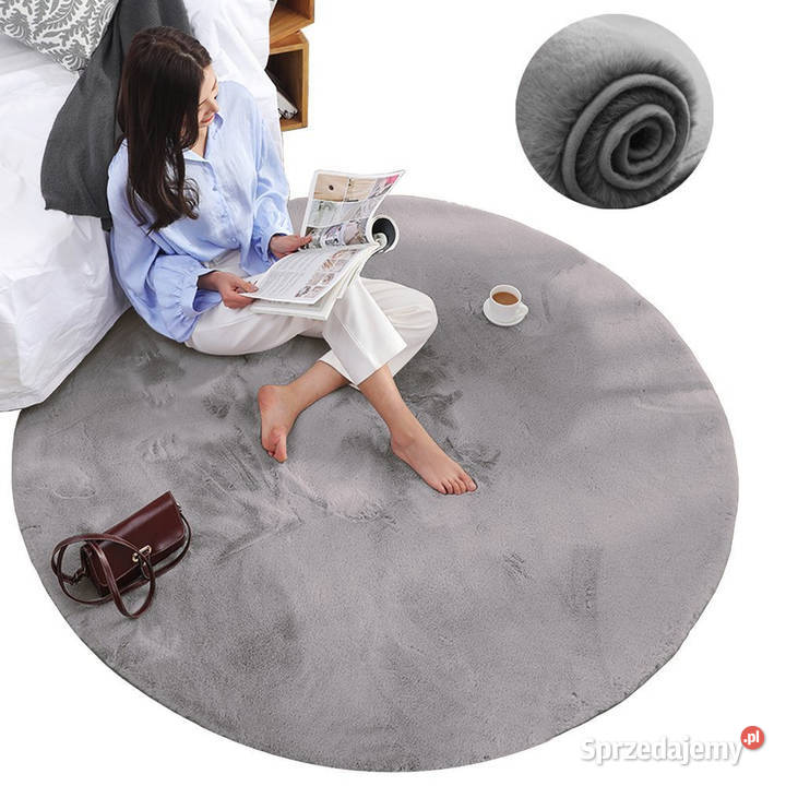 Dywan okrągły Rabbit Strado 150x150 Silver Jasny Wyposażenie wnętrz Opole sprzedam