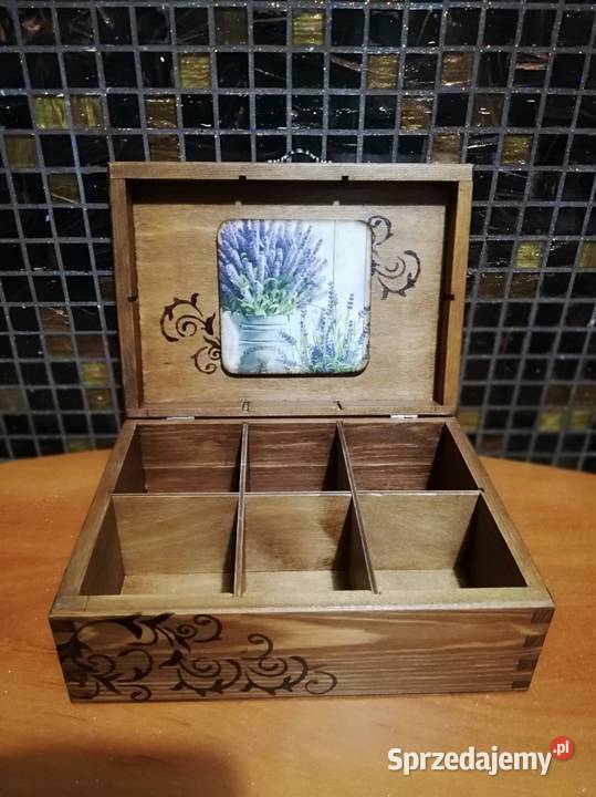 Herbaciarka 6 lawenda różne wzory decoupage sprzedam