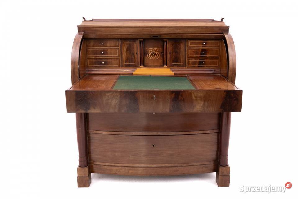 Okazała sekretera w stylu Biedermeier śląskie