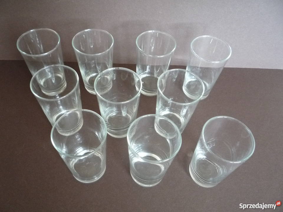 10 sztuk NOWE Literatki Szklanki Skośne PRL Szczecin