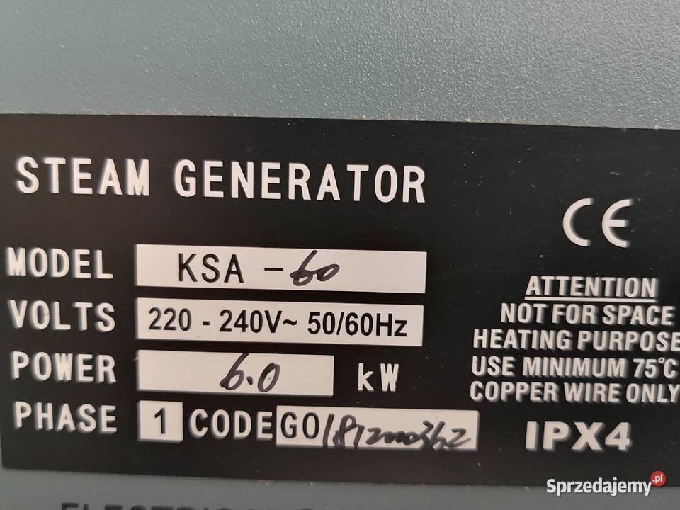 Generator pary 6 kW Sauna Parowa 230 W 400 W