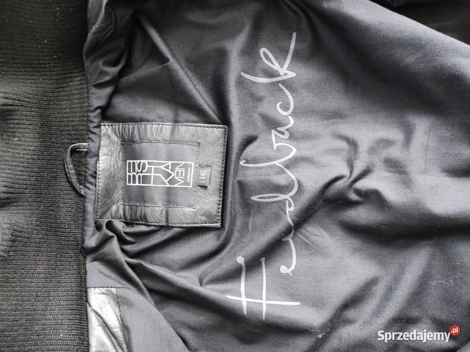 Kurtka skórzana męska Bershka czarna czarny opolskie Głuchołazy