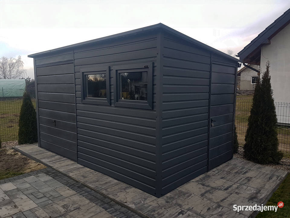 Domek ogrodowy 425m ciemny grafit matowy Dom i Ogród Zielona Góra