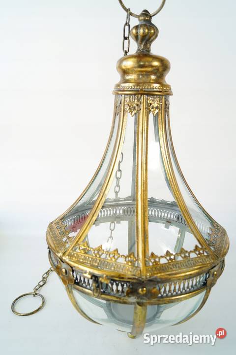 Duży lampion latarnia wisząca duża łańcuch Gizałki