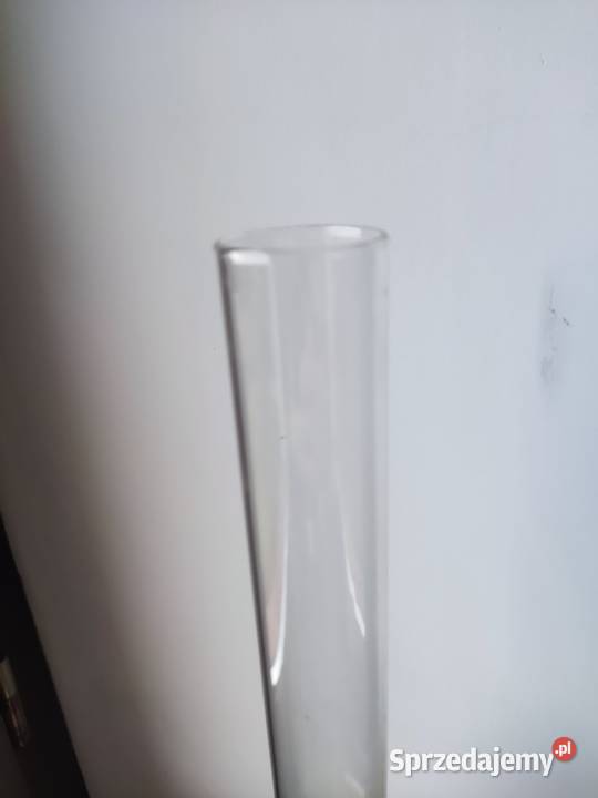 Stara francuska szklana stołowa lampa naftowa