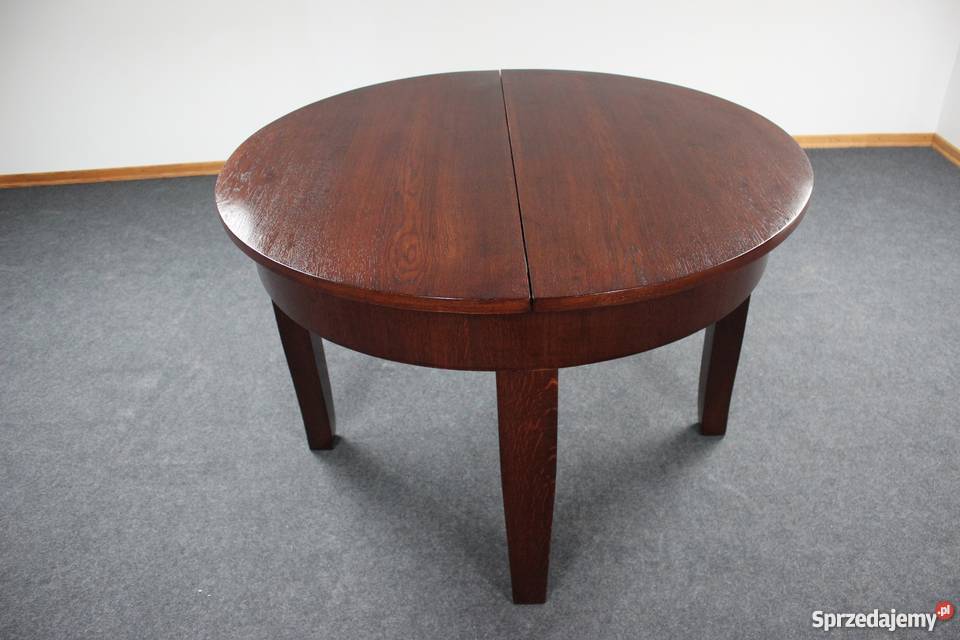 Dębowy stół okrągły rozsuwany renowacji 220 do Zielonka sprzedam