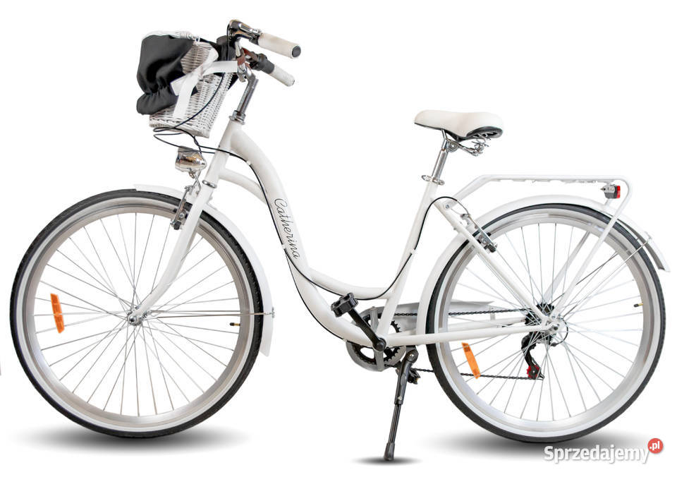 ROWER DAMSKI BIAŁY MIEJSKI 28 SHIMANO DAMKA KOSZ małopolskie Skawina