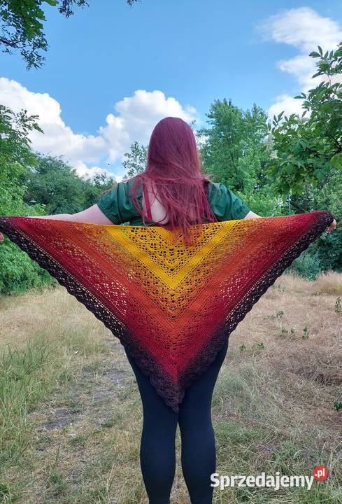 Chusta wykonana na szydełku RĘKODZIEŁO kujawsko-pomorskie Bydgoszcz sprzedam