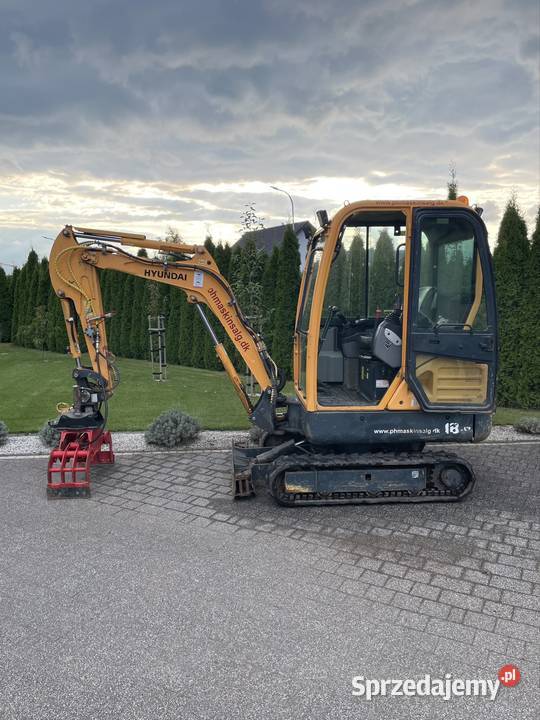 Minikoparka Hyundai Robex 189 2018r waga 2 tony Gąsiennice Jeżów Sudecki sprzedam