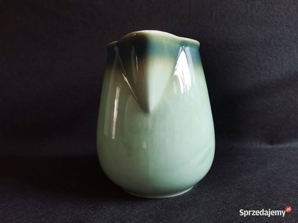 Stary duży nieużywany dzbanek zielony porcelit Katowice sprzedam