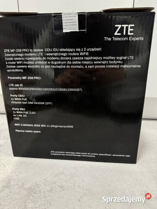 Router ZTE MF258 PRO ODUIDU router zewnętrzny Garwolin