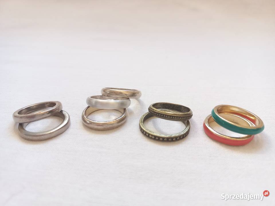 Pierścionki ozdobne Obrączki metal Unisex kpl9 Biżuteria Białystok