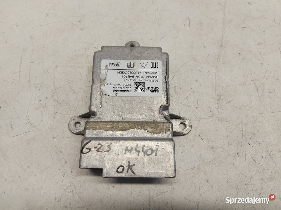 BMW G23 M440i Cabrio Moduł sterownik poduszek osobowe