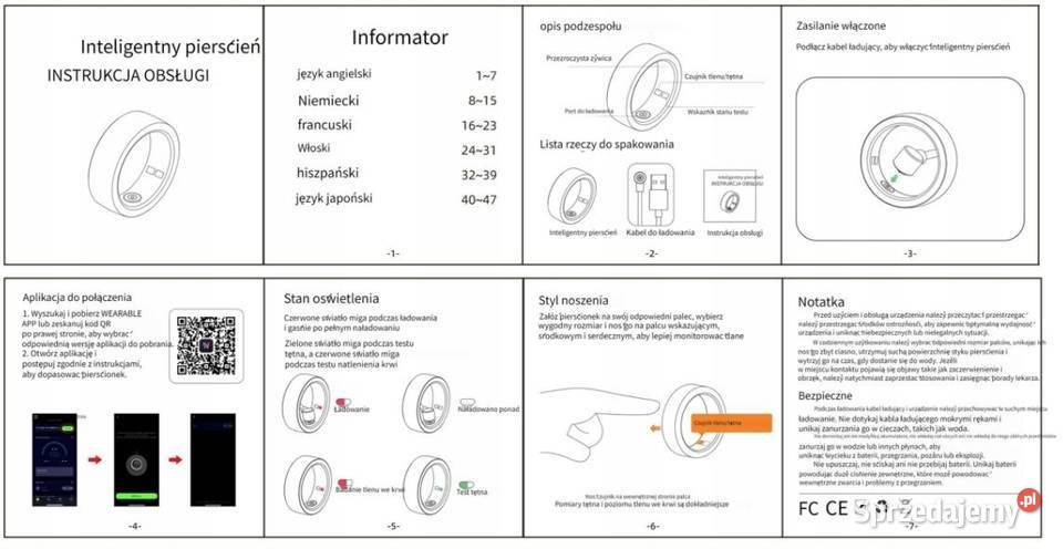 OBRĄCZKA RING WIELOFUNKCYJNY MONITOR FITNESS Swarzędz