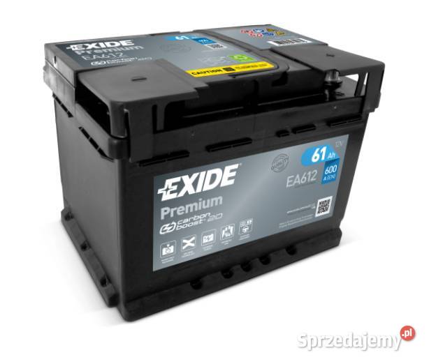 Akumulator 61Ah 600A Exide Premium EA612 Prawy Kościerzyna