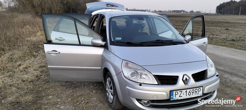 Renault scenic2 lpg welurowa tapicerka Poznań