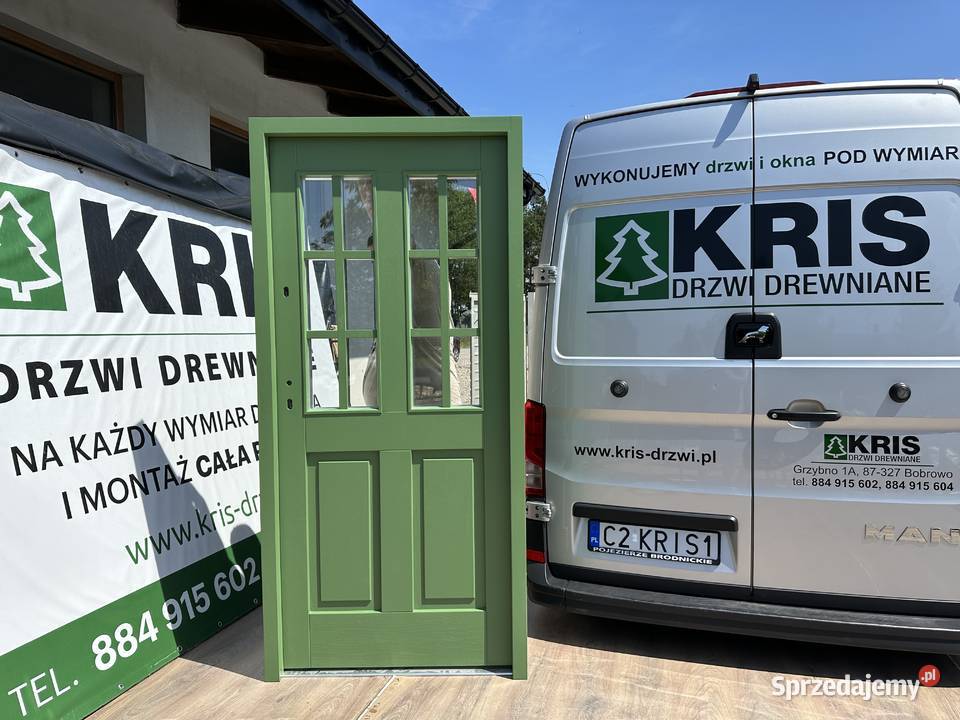 Drzwi zewnętrzne DREWNIANE RĘKI Angielskie