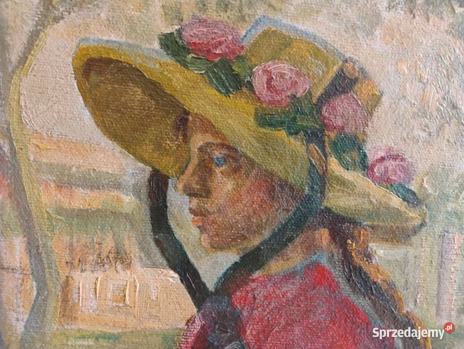 Stary obraz olejny antyk Kartuzy