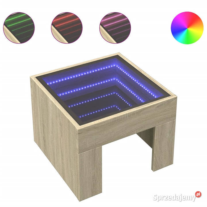 Stolik nocny z LED Infinity dąb sonoma 40x40x30 Warszawa sprzedam