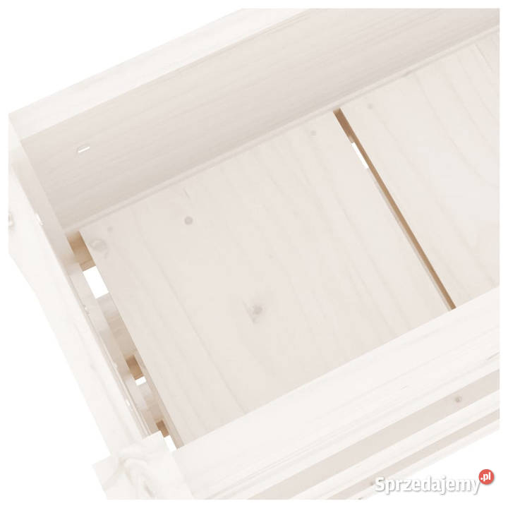 Donica biała 112x25x1045 lite drewno sosnowe