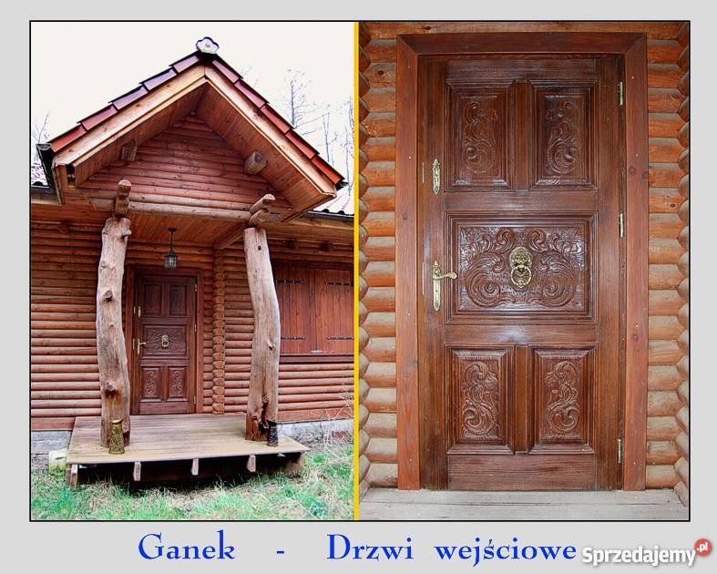 Dom jeziorem z bali całorocz b duży bud Człopa