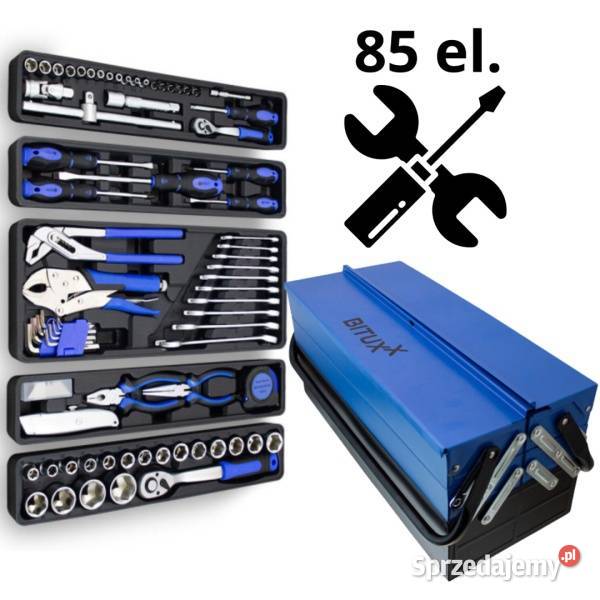 Zestaw Narzędzi w Walizce Metalowej 85 elementów Lubań