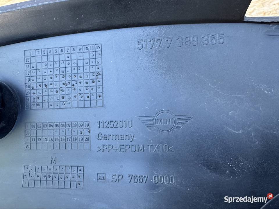 Listwa błotnika przód lewa mini countryman f60 sprzedam
