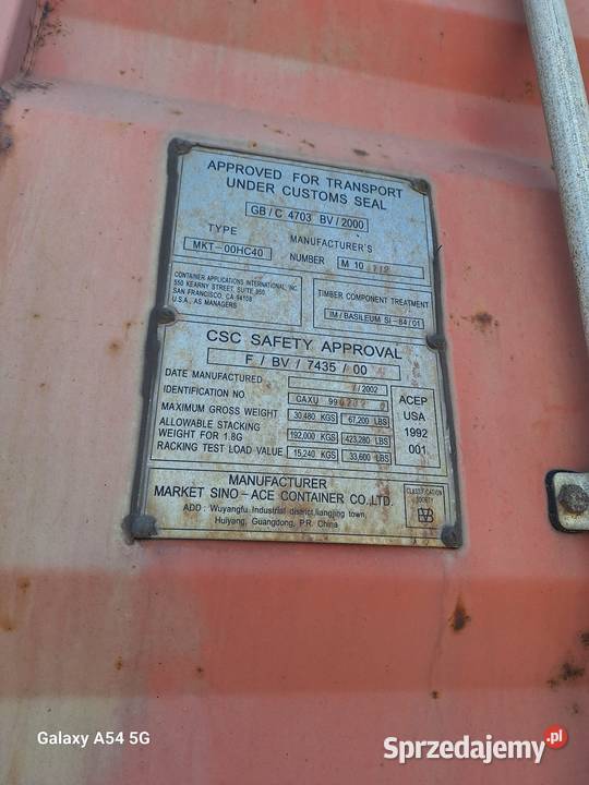 Kontener morski 12m40HC Promocja Biznes i Przemysł lubelskie Małaszewicze Małe