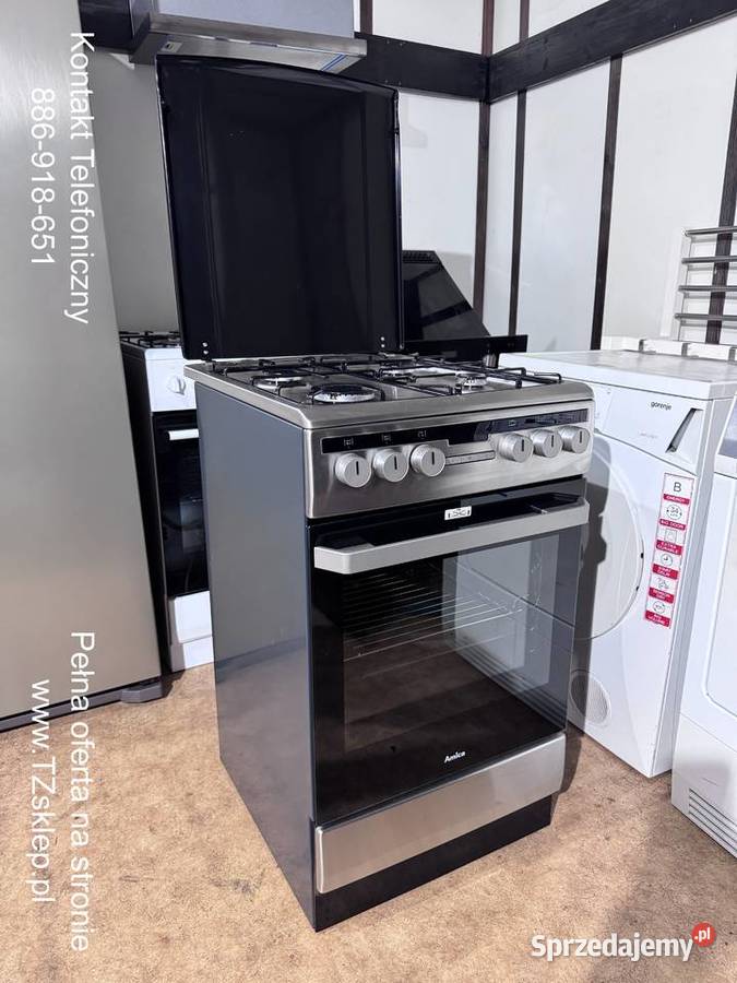 Kuchenka gazowoelektryczna Amica Srebrna 50cm Rybnik