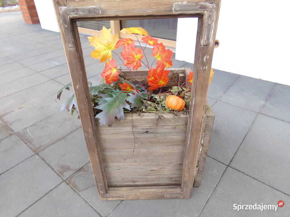 Stare okno rama okienna retro loft lustro brązowy Ełk sprzedam