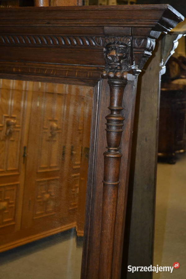 lustro neorenesansowe 1900 dąb 2 Będzin