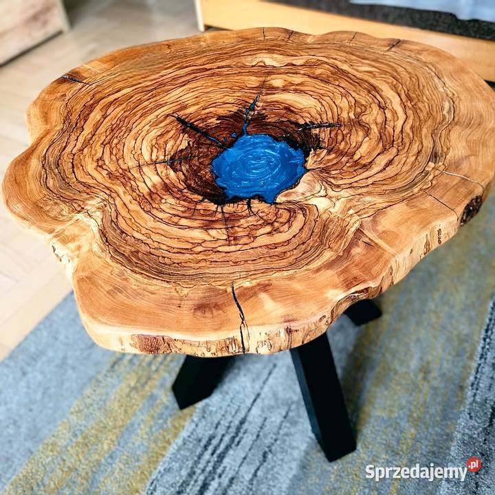Stolik kawowy z plastra oliwnego Kraków sprzedam