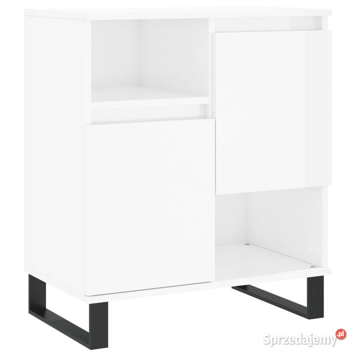 Komoda biała z połyskiem 60x35x70 materiał Warszawa