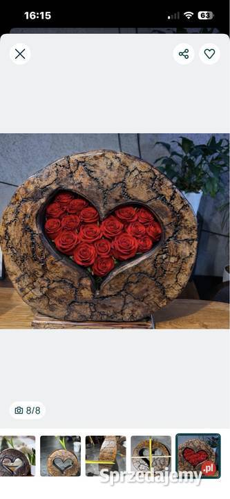 Drewniany Plaster orzech włoski z sercem